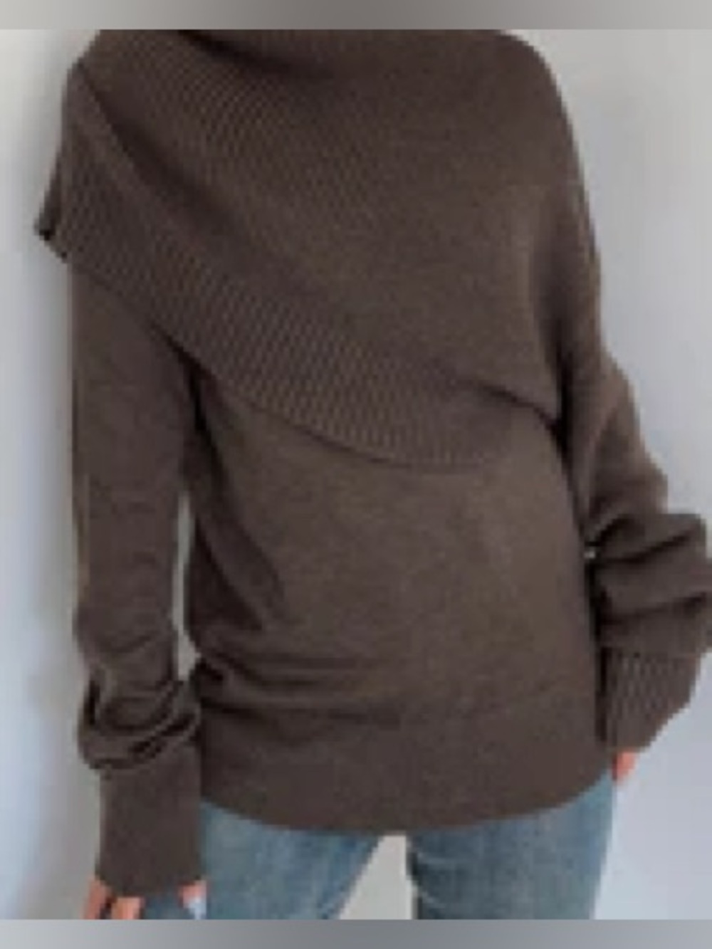 Patchwork Layered Ribbed Knit Sweater - Picture 6 of 6